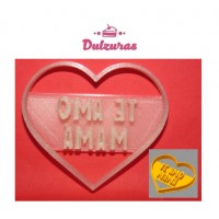 Cortante 3D Corazón Te Amo Mamá