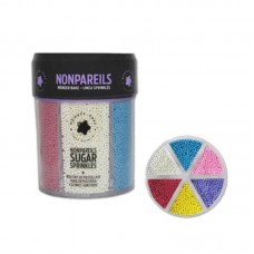 Set Sprinkles Comestibles Nonpareils 6 Diseños Bottle 195Gr Wonder Bake