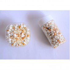 Set Sprinkles Comestibles Blanco y Dorado 80Gr Wonder Bake